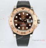 EW Factory Rolex Yacht Master 40mm Watch Chocolate Dial Rubber Strap